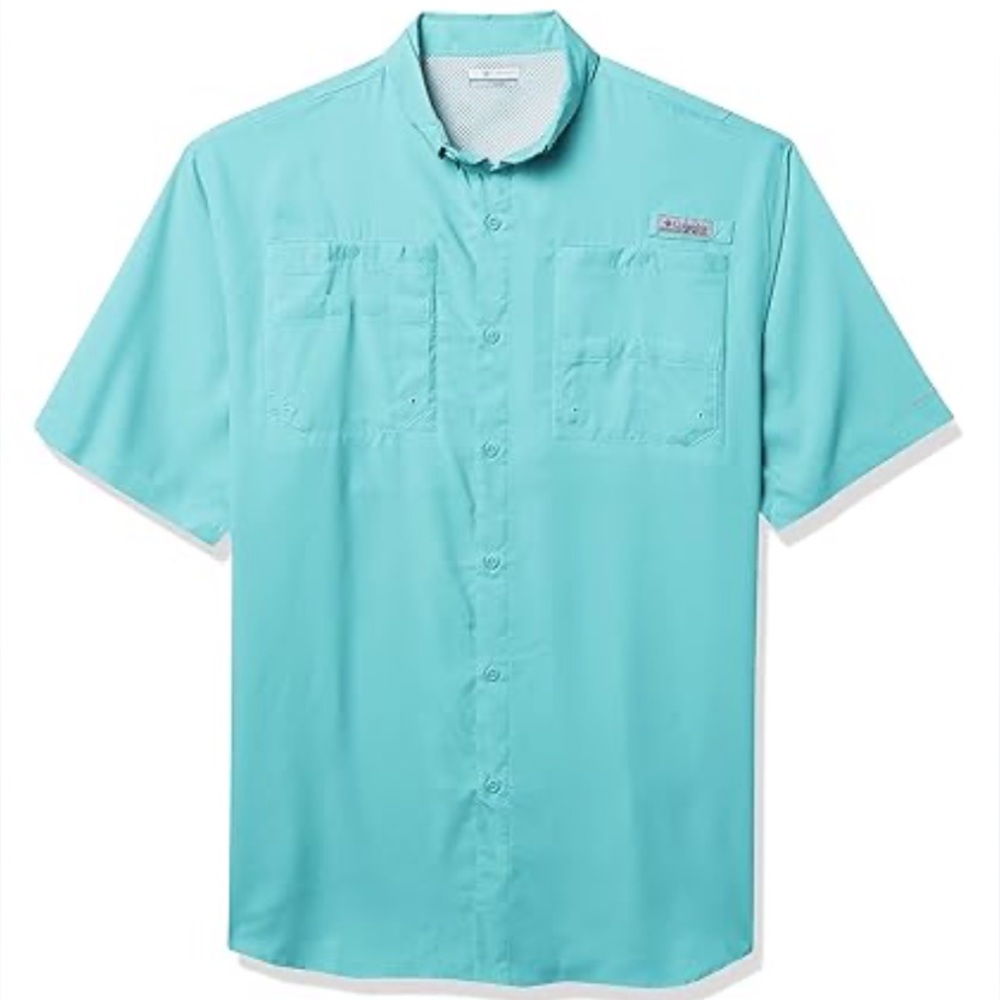 Columbia Men's Aqua Button Down Shirt